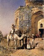 Edwin Lord Weeks Old Blue-Tiled Mosque,Outside Delhi,India oil painting reproduction